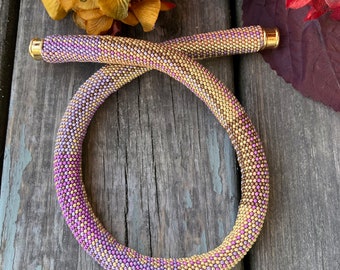 MEL Necklace PATTERN Single Stitch Bead Crochet Double Euro Bead Necklace Pattern Bead Crochet