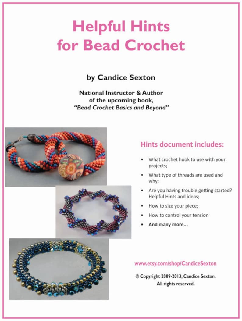 Diamond Wave Pattern Diamond and Wave Bead Crochet Bracelet Pattern - Instructions for ...