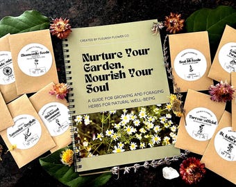 Apothecary Garden Kit: Organic Herb & Flower Seeds + Guidebook