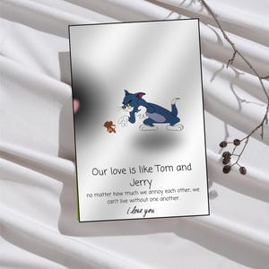 Onze liefde is als Tom en Jerry – Digitale ansichtkaart en kaart voor koppels