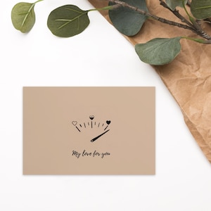 My Love for You – Heart Tank Level Love Postcard