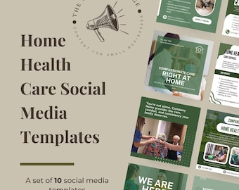 Home Health Care Social Media Templates – Canva Editable (PDF Download)