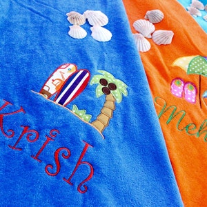 Beach Towels Embroidered Personalized Velour bright colors image 3