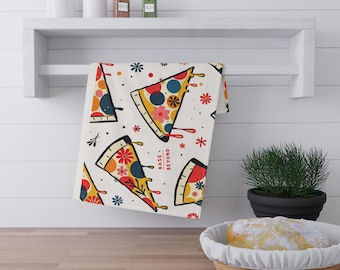 Theedoeken met pizzapatroon: foodie keukendecoratie