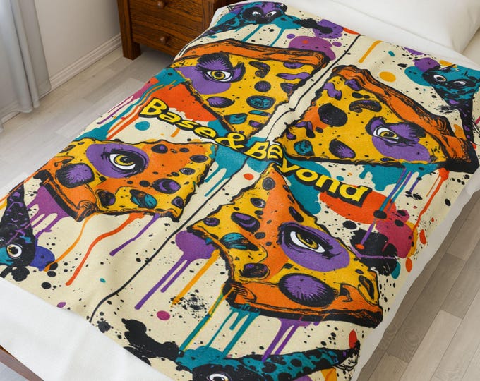 Pizza Art Blanket: Vibrant Foodie Throw, Cozy Home Decor