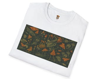Pizza-T-shirt Guernica-thema - shirt hedendaagse kunst, cadeau voor voedselliefhebber, comfortabele unisex top