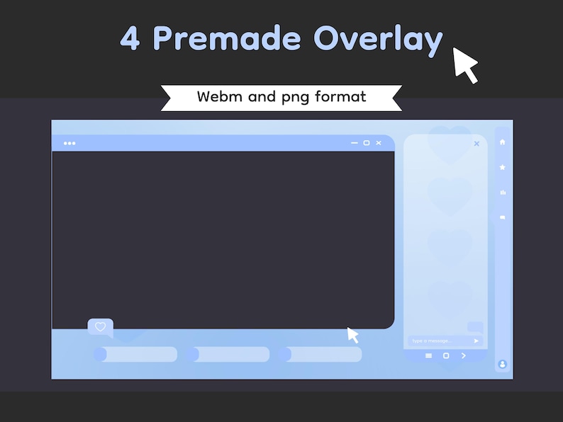 Cyber Minimal Stream Overlay Pack: Animated Twitch, Youtube, Vtuber ...