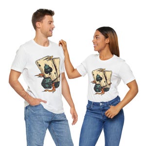 Camiseta de as de espadas, camiseta de cartas de póquer, camiseta gráfica unisex, camiseta para la noche de juegos, regalo para jugadores de cartas