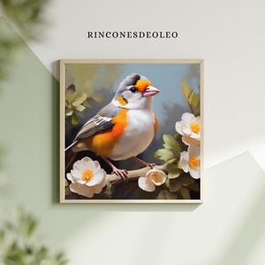 California Towhee Bird – Printable Digital Painting, Bird Art, Instant Download, Nature Illustration