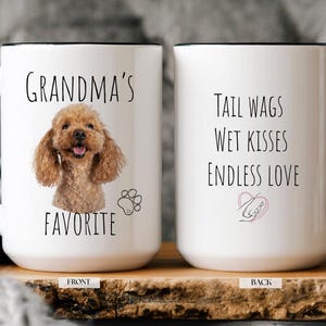 Dog Grandma Gift, Personalized Dog Grandma Mug, Custom Dog Photo Gift, Dog Nana Christmas Present, Dog Grandmother&#39;s Day Gift, Dog Owner