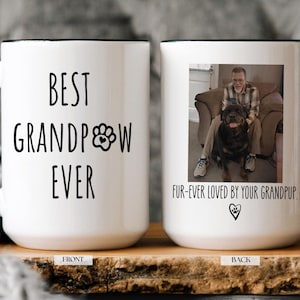Personalized Dog Grandpaw Photo Mug: Custom Pet Gift