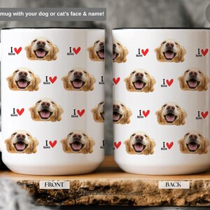 Custom Dog Face Mug, Personalized Pet Mug, Dog Mom Gift, Personalized Gift, Photo Mug, Custom Mug, Gift For Dog Lover, Dog Mom