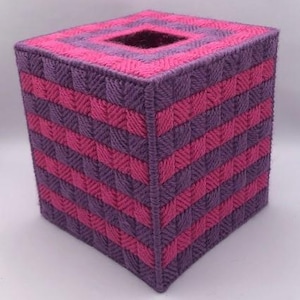 Tissue Box Cover - Purple and Pink