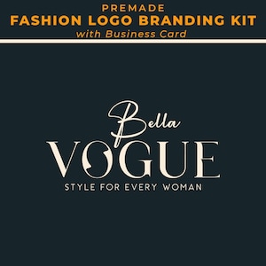 Premade Logo, Fashion Logo For Apparel, Boutique, and Personal Style Brands, Feminine Minimal  Aesthetic Text Only Logo With Business Card.