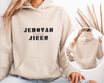Jehovah Jireh Name of God Hoodie, Scripture Tee, Religious Gift, Bible Verse Sweatshirt, Unisex Christian Great gift for pastors, preachers,
