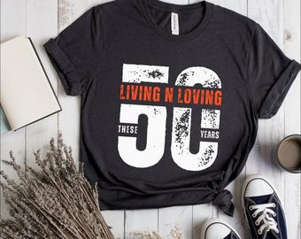 T-shirt 50e verjaardag, 1975, cadeau voor jaren 50 - Vintage T-shirt 50e verjaardag, cool verjaardagscadeau voor mannen of vrouwen, liefdevol t-shirt,