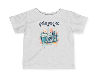 Neugeborenen T-Shirt, lustiges Lächeln Kamera Baby T-Shirt, glückliches Geschenk für Babys, coole Stimmung überall, Säugling Shirt, Baby Top, Babykleidung, Säugling