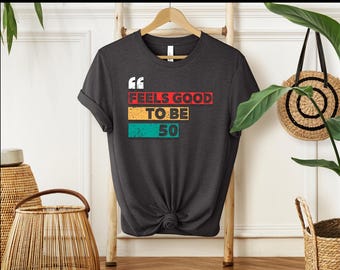 50th Birthday TShirt, 1975,Gift for 50s - Vintage ,50th birthday T-shirt, Cool Birthday Present for Men or Women,good feels tshirt