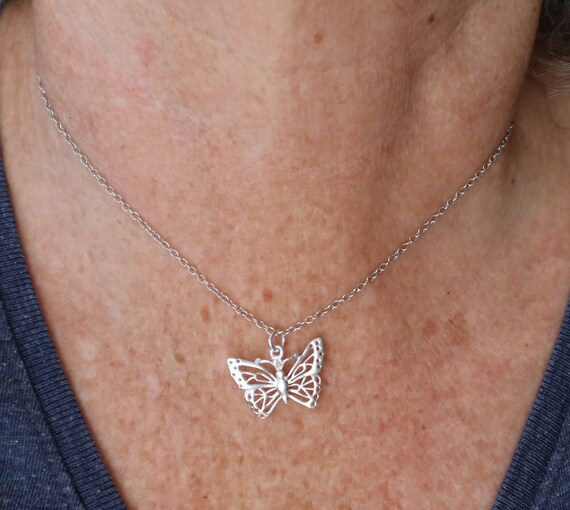 Jewelry Rescue Sterling Silver  Butterfly  Pendan… - image 4