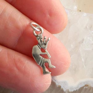 925 Silber Kokopelli Flötenspieler Anhänger Kettenanhänger Anhänger 22 mm
