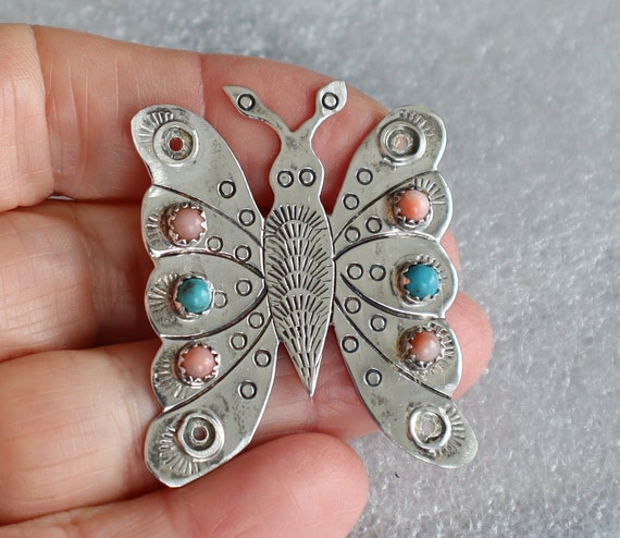 Jewelry Rescue Sterling Silver Moth Butterfly Bro… - image 1