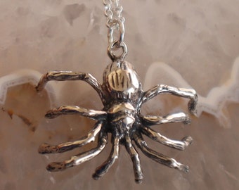 Jewelry Rescue Sterling Silver Spider Pendant 28mm Long