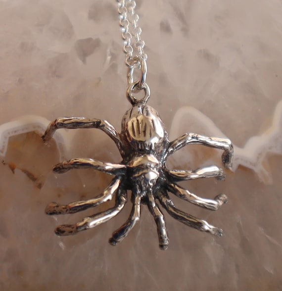 Jewelry Rescue Sterling Silver Spider Pendant 28mm