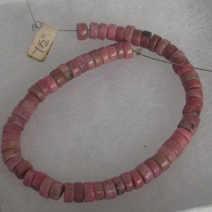 SALE 25 Pink and Black 9mm Round Rhodonite Beads image 3