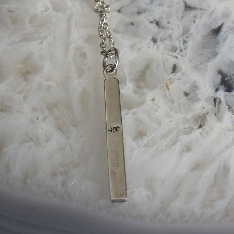 Jewelry Rescue Vintage Sterling Silver Opal Rectangle Pendant 1 12