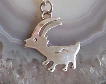 Vintage Aries  Ram Charm 25mm Sterling Silver