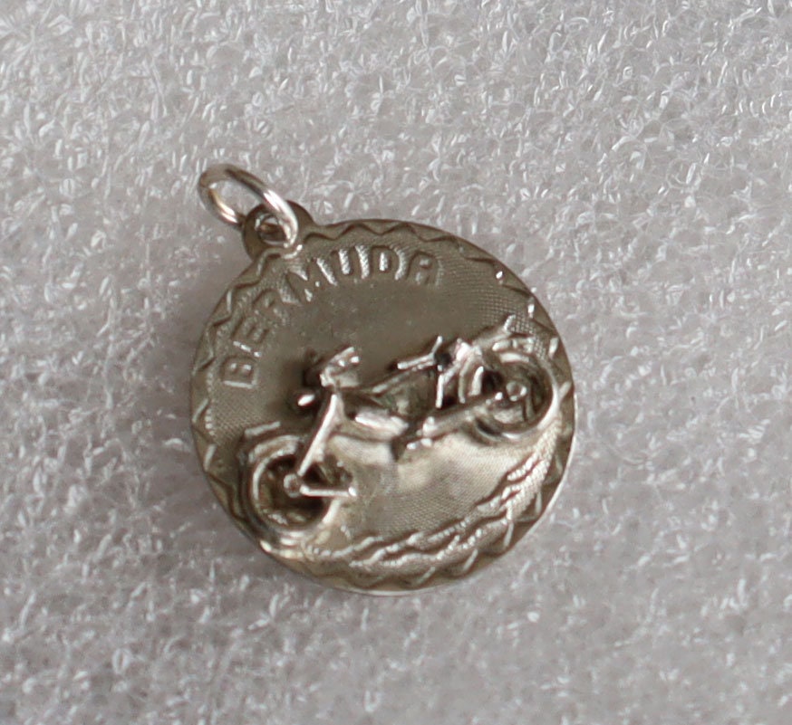 Vintage Sterling Silver Bermuda Bicycle Charm 1"