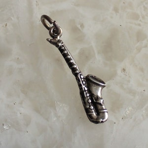 SALE Vintage Sterling Saxophone Charm