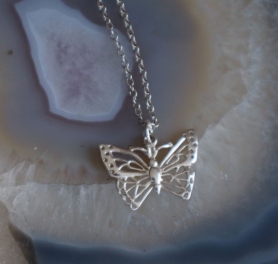 Jewelry Rescue Sterling Silver  Butterfly  Pendan… - image 3