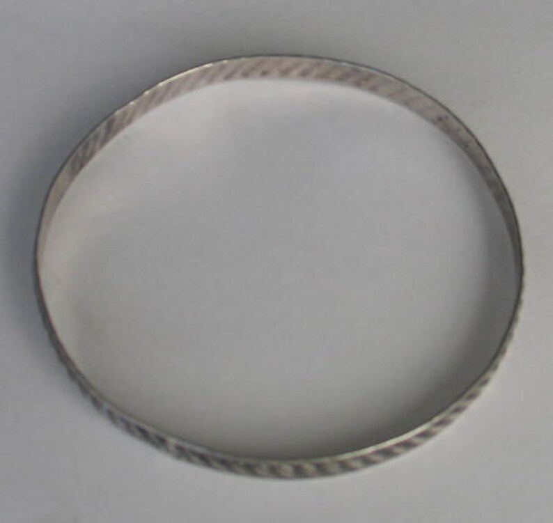 SALE Vintage Patterned Sterling Bangle Bracelet
