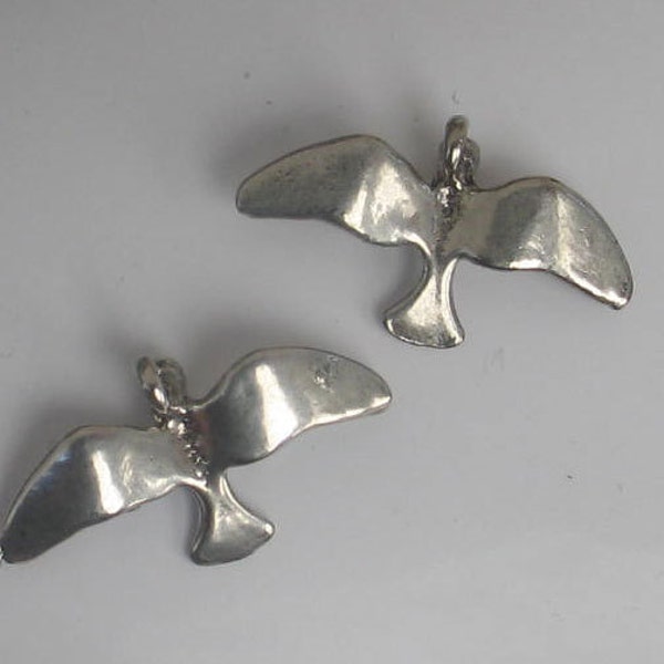 Pair of Sterling Soaring Bird Charms