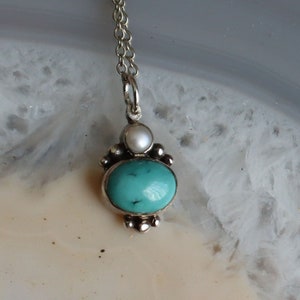 Jewelry Rescue  Sterling Silver Turquoise  Vintage  Stamped Pendant  22mm