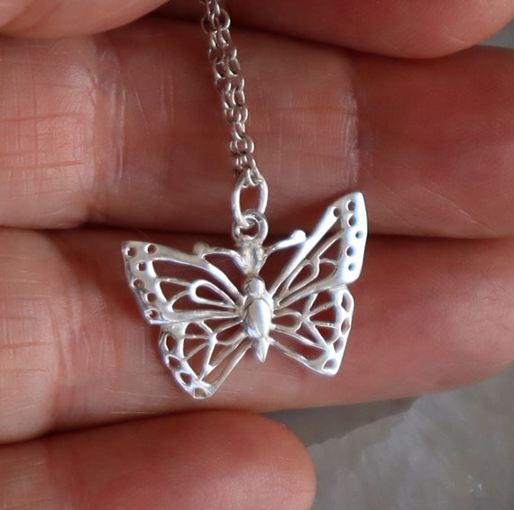 Jewelry Rescue Sterling Silver  Butterfly  Pendan… - image 1