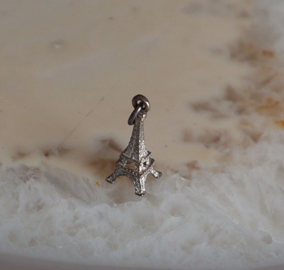 Tiny Sterling Silver Eiffel Tower Charm 19mm