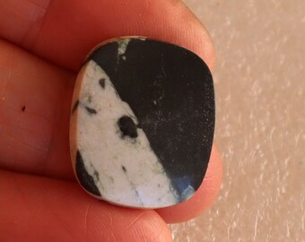 Chinese Writing  Stone Cabochon   22mm x18mm x 3mm