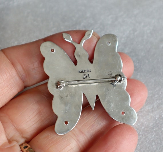 Jewelry Rescue Sterling Silver Moth Butterfly Bro… - image 3