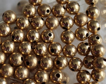 6mm gold filled round beads  Pack of 25