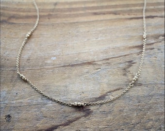 Gold Filled Bead Necklace
