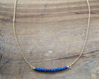 Blue Pearl Gold Filled Necklace