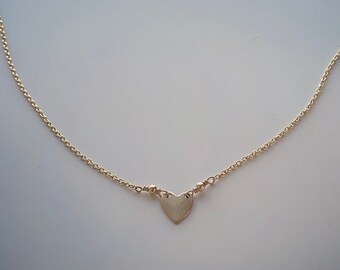 Gold Filled Heart Charm Necklace
