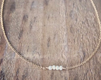 Pearl Gold Filled Choker Necklace