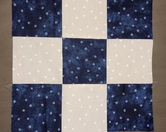 Nine Patch Quilt Block Pattern PDF - Beginner - Easy - Learn to quilt.