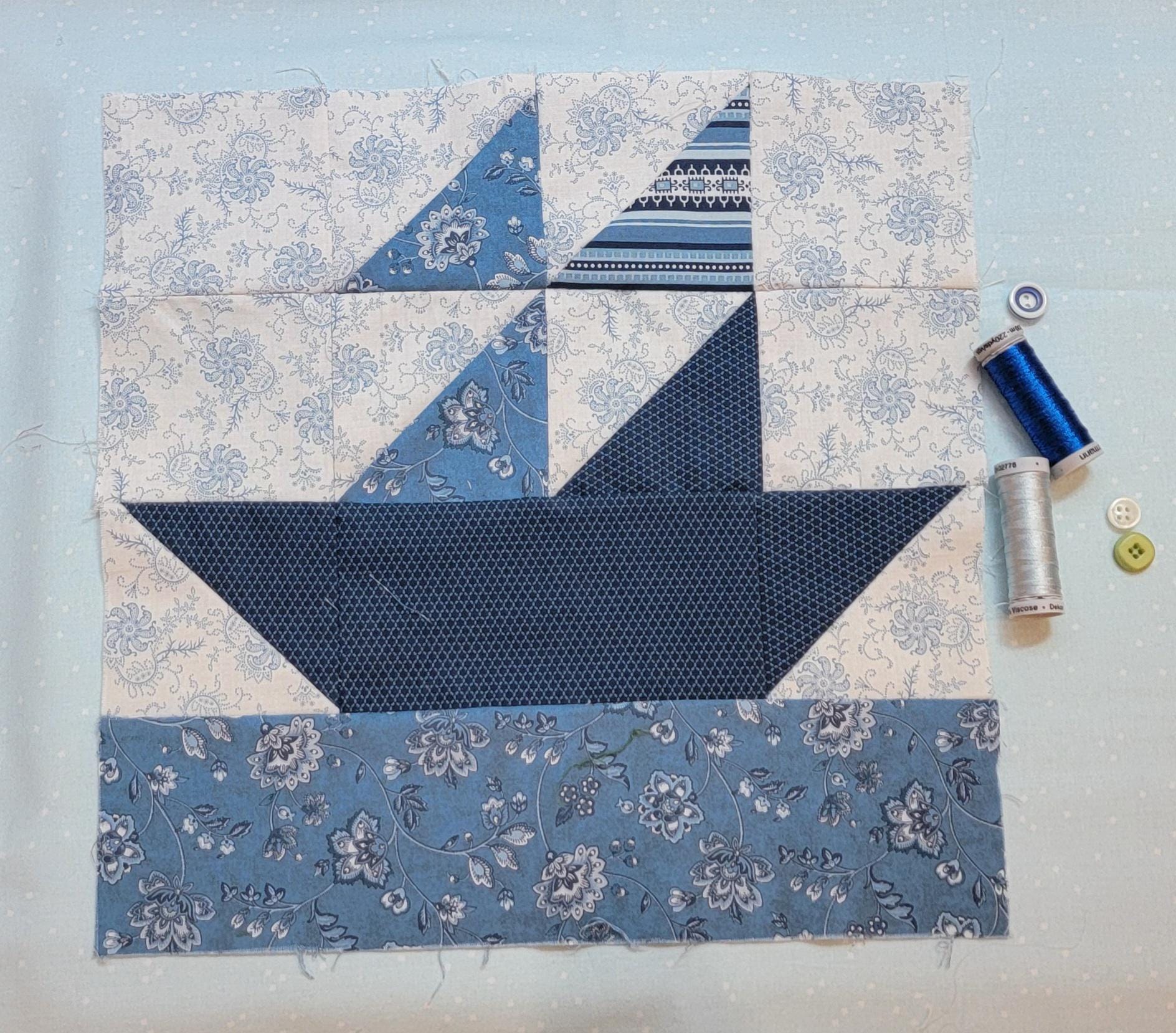 Sailboat quilt block pattern - Etsy 日本