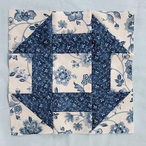 Churn Dash Quilt Block Pattern - PDF  Beginner Level Quilting - Very Easy - Fast