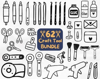 SVG-bundel Craft Tool: Clipart Craft Room Decor (digitale download)