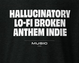 Hallucinatory Lo-Fi Broken Anthem Indie Music T-Shirt